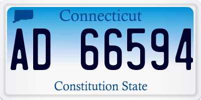 CT license plate AD66594