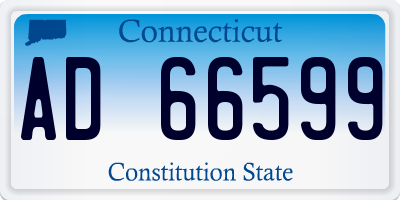 CT license plate AD66599