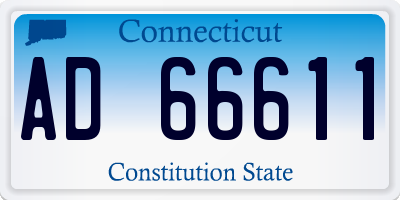 CT license plate AD66611