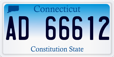 CT license plate AD66612