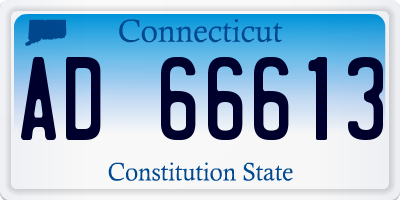 CT license plate AD66613