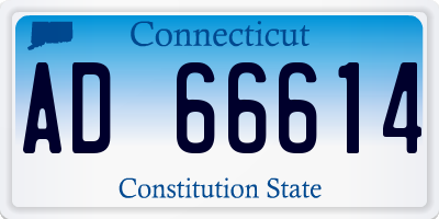 CT license plate AD66614