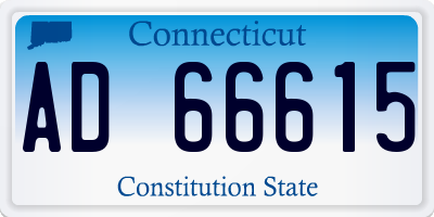 CT license plate AD66615