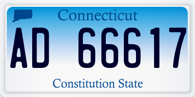 CT license plate AD66617