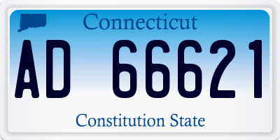 CT license plate AD66621