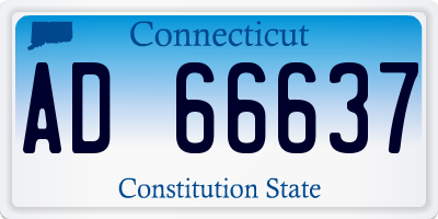 CT license plate AD66637