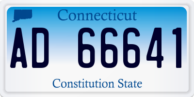 CT license plate AD66641