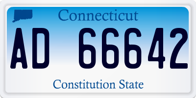 CT license plate AD66642