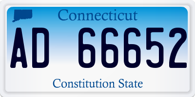 CT license plate AD66652