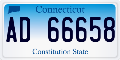 CT license plate AD66658