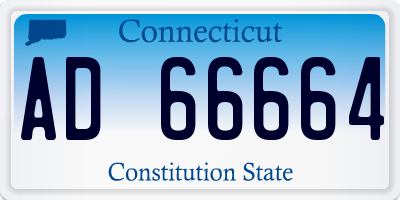 CT license plate AD66664
