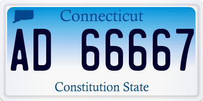 CT license plate AD66667