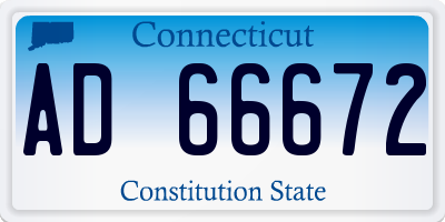 CT license plate AD66672
