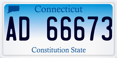 CT license plate AD66673