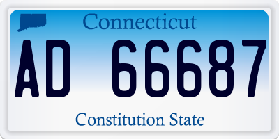 CT license plate AD66687