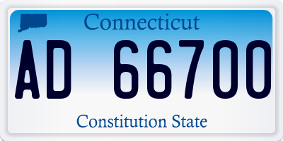 CT license plate AD66700