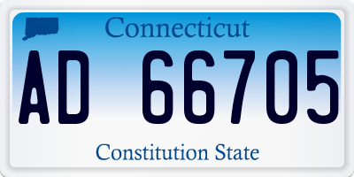 CT license plate AD66705