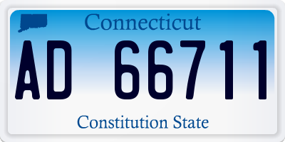 CT license plate AD66711