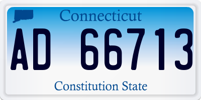 CT license plate AD66713