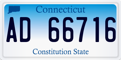 CT license plate AD66716