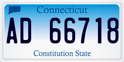 CT license plate AD66718