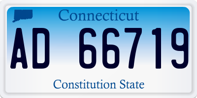 CT license plate AD66719