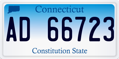 CT license plate AD66723