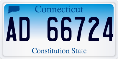 CT license plate AD66724