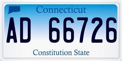 CT license plate AD66726