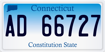 CT license plate AD66727
