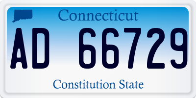 CT license plate AD66729