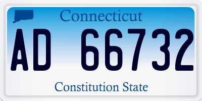 CT license plate AD66732