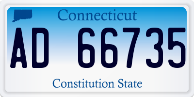 CT license plate AD66735