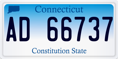 CT license plate AD66737