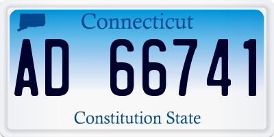 CT license plate AD66741