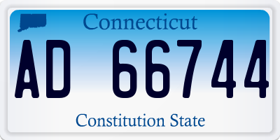 CT license plate AD66744