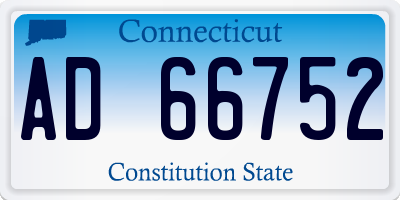 CT license plate AD66752