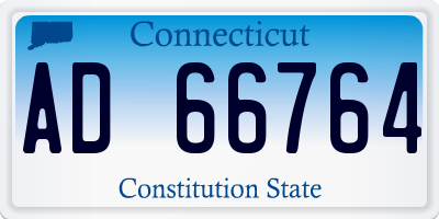 CT license plate AD66764