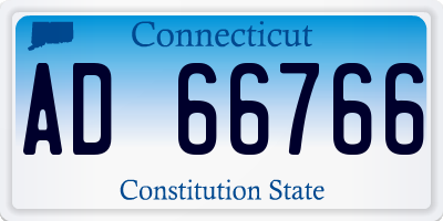 CT license plate AD66766