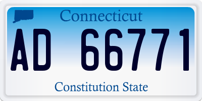 CT license plate AD66771