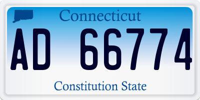CT license plate AD66774
