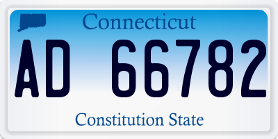 CT license plate AD66782