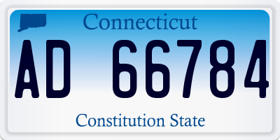CT license plate AD66784