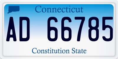 CT license plate AD66785