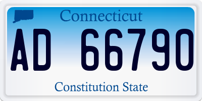 CT license plate AD66790