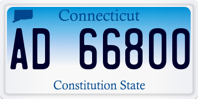 CT license plate AD66800