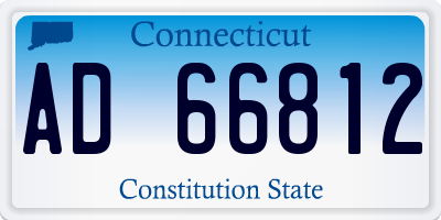 CT license plate AD66812