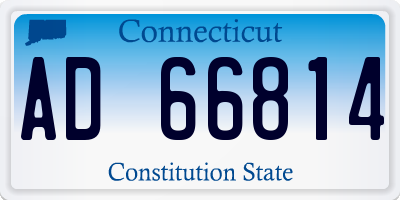 CT license plate AD66814