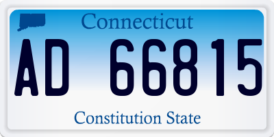 CT license plate AD66815