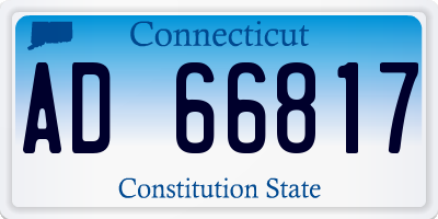 CT license plate AD66817